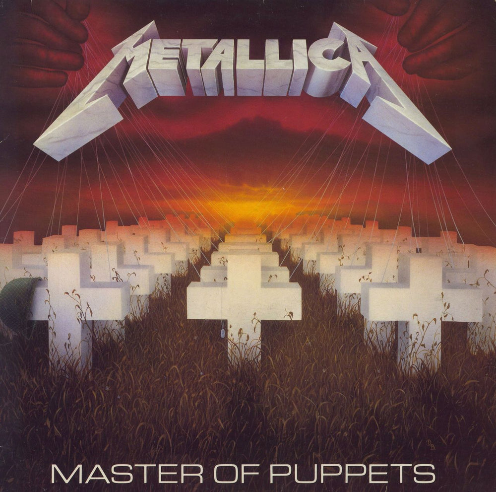 Metallica Master Of Puppets + Insert - EX UK vinyl LP album (LP record) MFN60