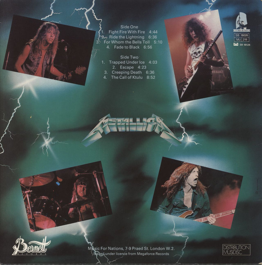 Metallica Ride The Lightning - EX French vinyl LP album (LP record)