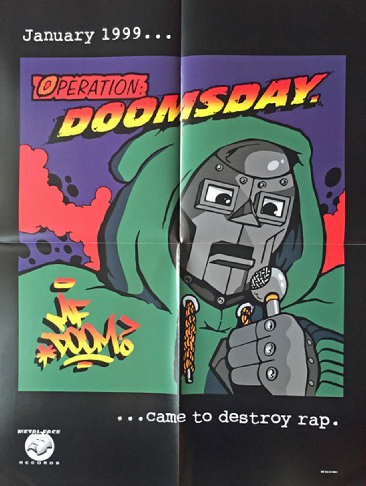 MF Doom Operation: Doomsday - Original Cover Art + Poster - Sealed