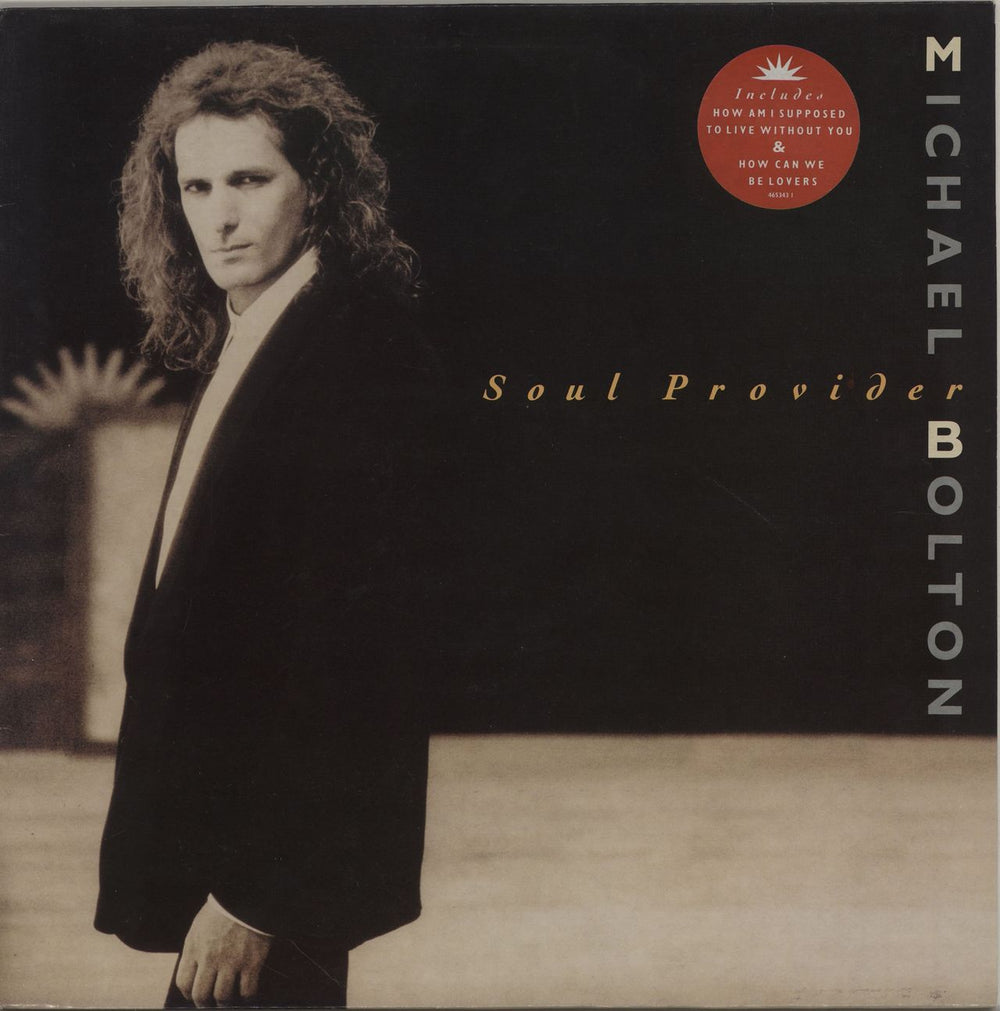 Michael Bolton Soul Provider - Circle Stickered Sleeve UK vinyl LP album (LP record) 4653431