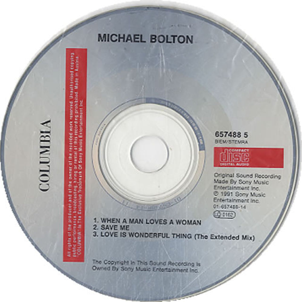 Michael Bolton When A Man Loves A Woman Austrian CD single (CD5 / 5") BOLC5WH127395