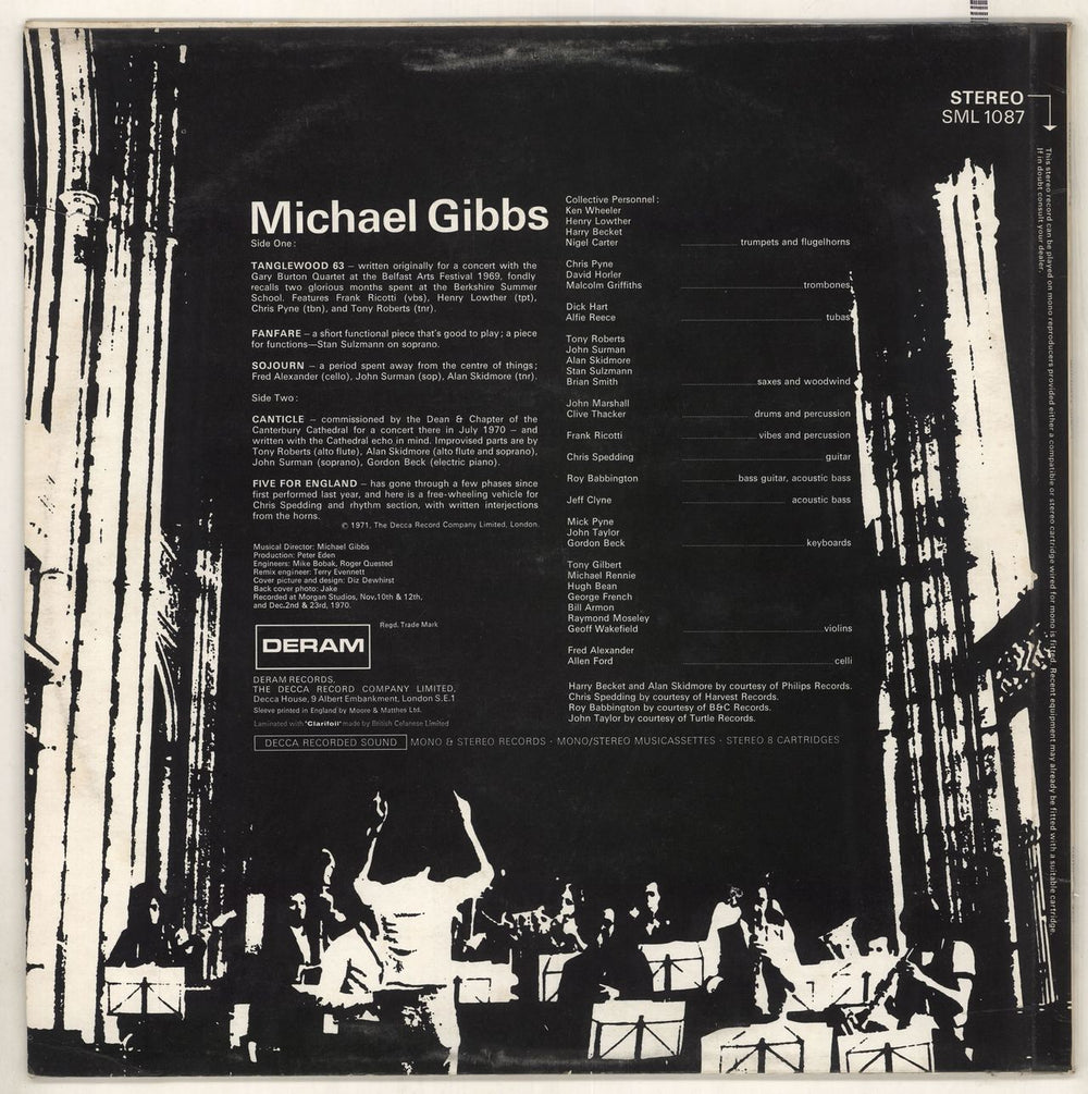 Michael Gibbs Tanglewood 63 - EX UK vinyl LP album (LP record) MQZLPTA729268