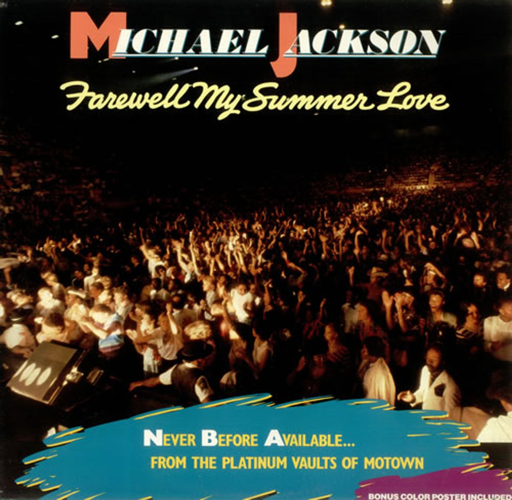 Michael Jackson Farewell My Summer Love + Poster German vinyl LP album (LP record) ZL72227