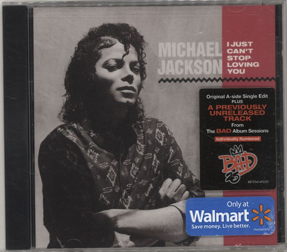 Michael Jackson I Just Can't Stop Loving You US CD single (CD5 / 5") 88725414922