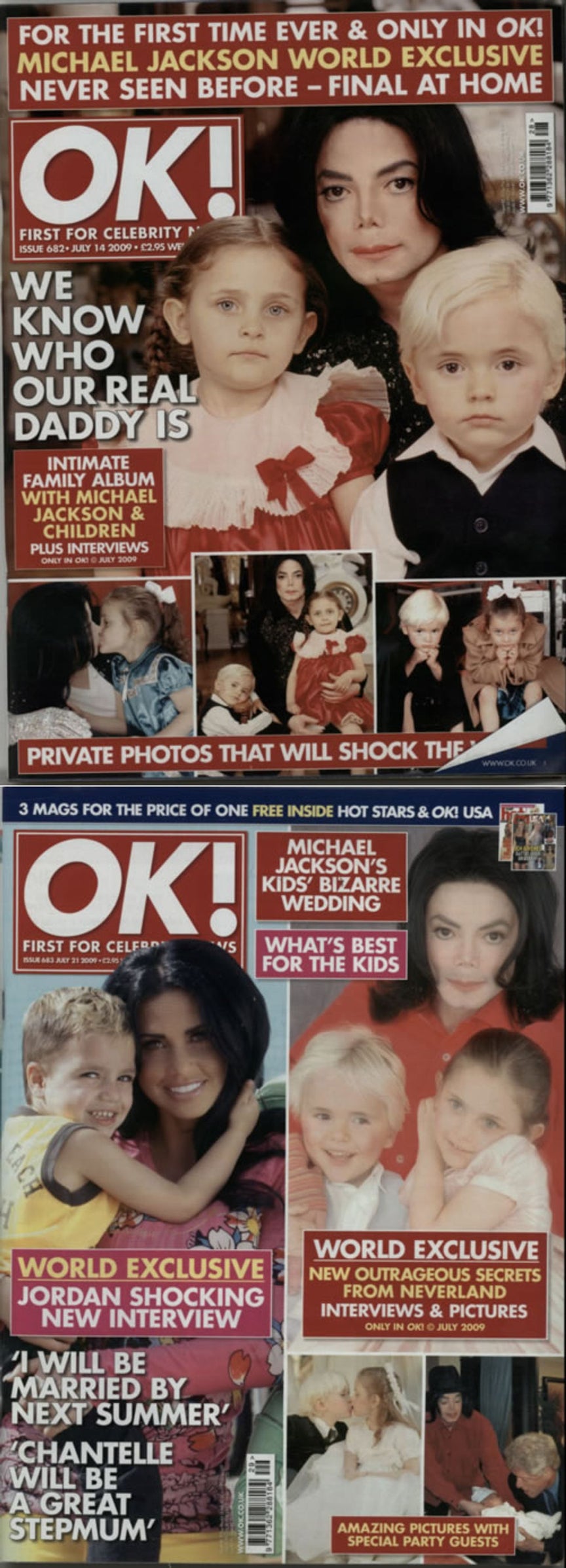 Michael Jackson OK! Magazine - 7th, 14th & 21st July 2009 Issues UK magazine M-JMAOK621878