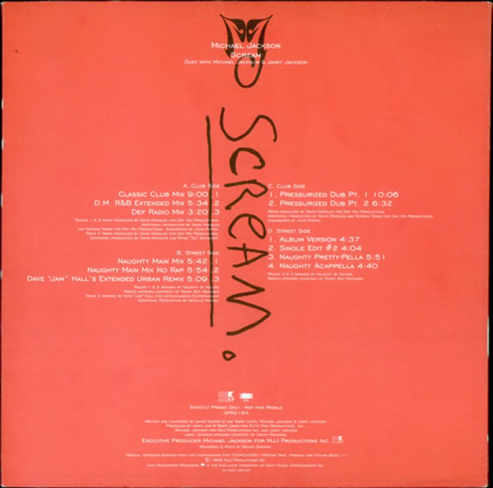 Michael Jackson Scream - Double Pack UK Promo 12" vinyl single (12 inch record / Maxi-single) M-J12SC48069