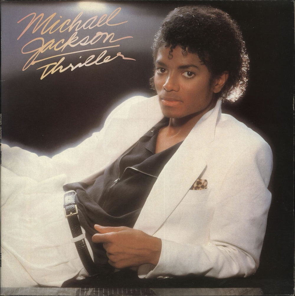 Michael Jackson Thriller - Gold Promo Stamped UK Promo vinyl LP album (LP record) EPC85930