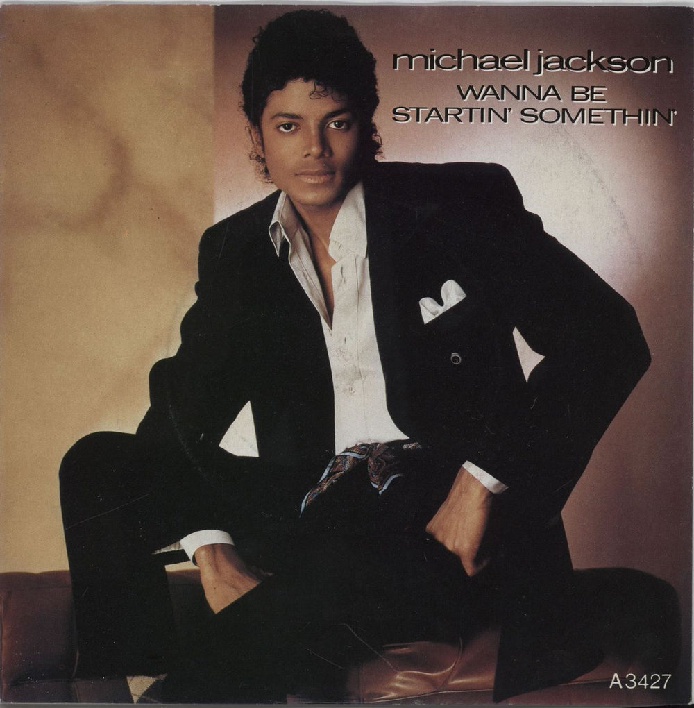 Michael Jackson Wanna Be Startin' Somethin' - Injection + Sleeve UK 7" vinyl single (7 inch record / 45) A3427