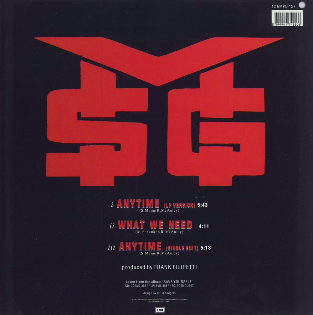 Michael Schenker Group Anytime - Deletion hole UK 12" vinyl picture disc (12 inch picture record) 5099914748806