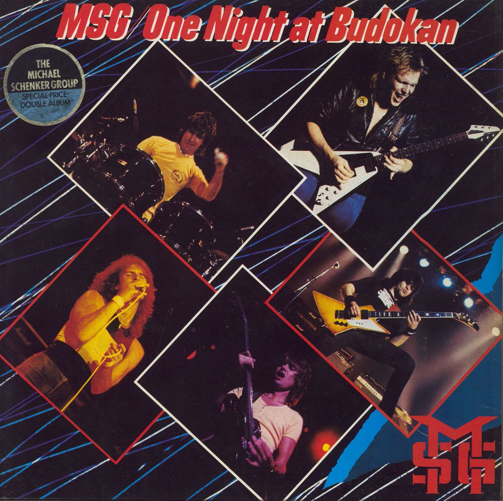 Michael Schenker Group One Night At Budokan - Gold Stamped UK 2-LP vinyl record set (Double LP Album) CTY1375