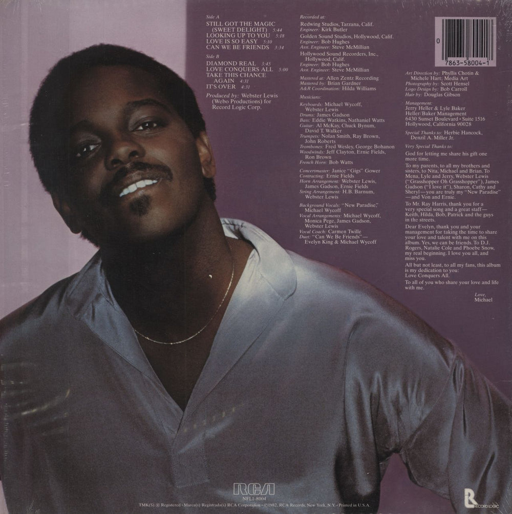 Michael Wycoff Love Conquers All - 1st - stickered shrink US vinyl LP album (LP record) 078635800418