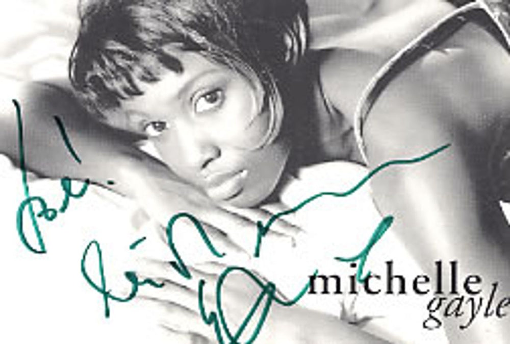 Michelle Gayle Autographed Picture - green ink UK Promo memorabilia SIGNED PICTURE