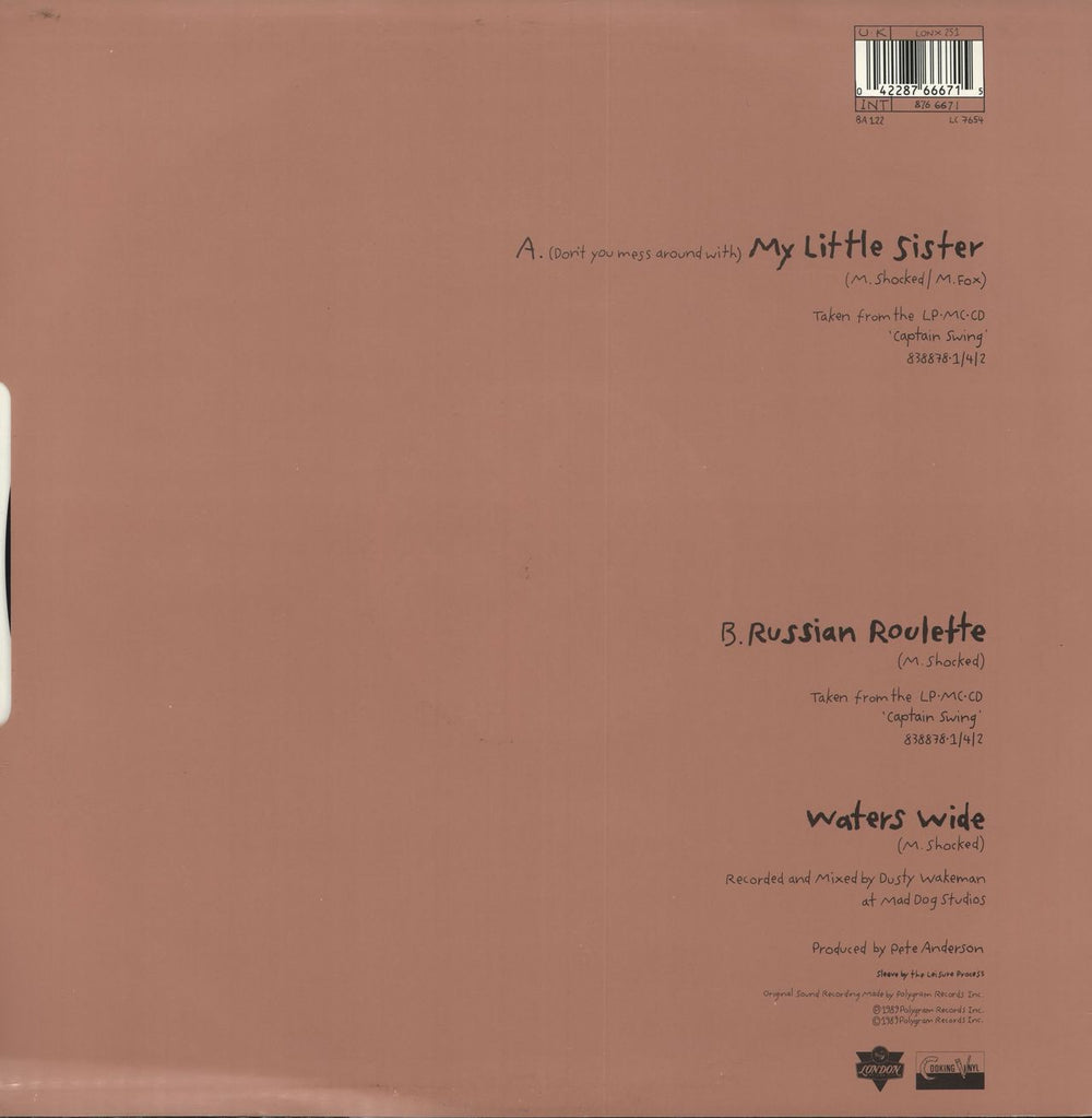 Michelle Shocked (Don't You Mess Around With) My Little Sister UK 12" vinyl single (12 inch record / Maxi-single)