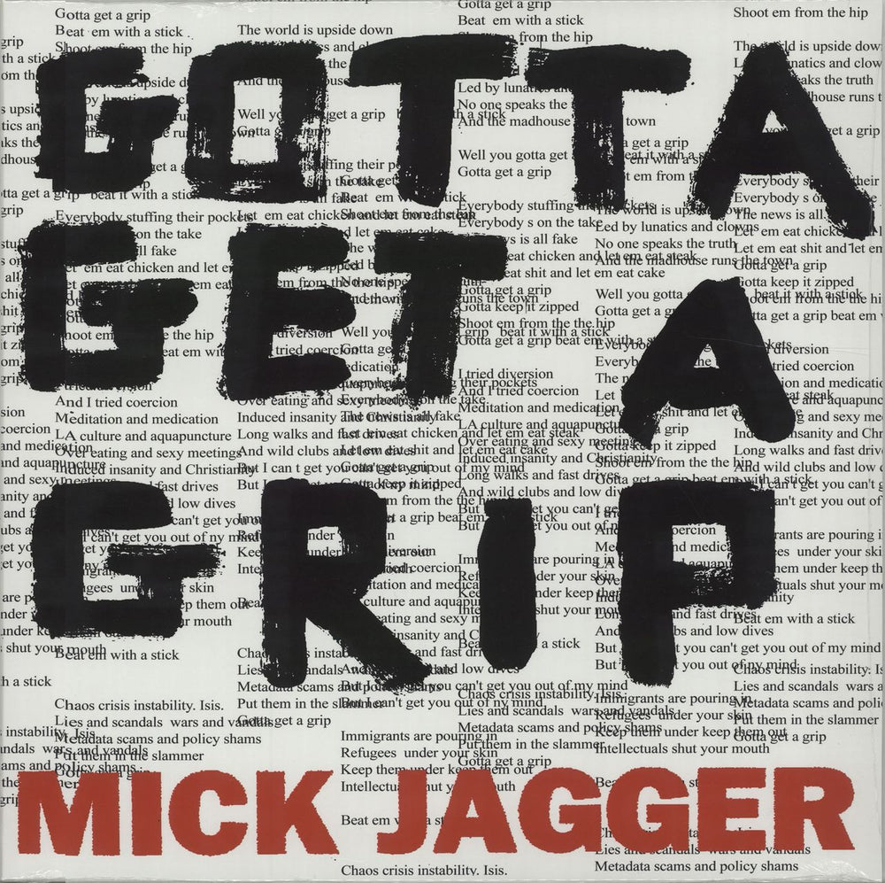 Mick Jagger Gotta Get A Grip - Sealed UK 12" vinyl single (12 inch record / Maxi-single) 5781001