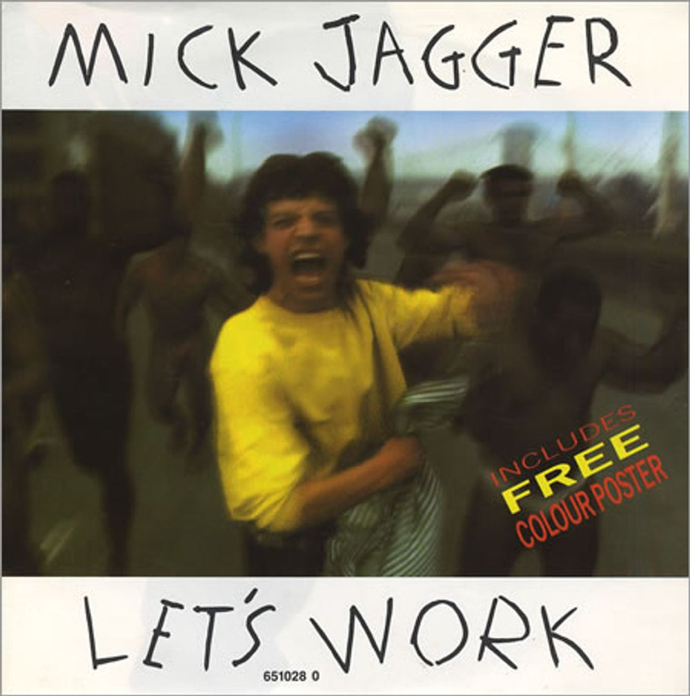 Mick Jagger Let's Work - Poster Sleeve UK 7" vinyl single (7 inch record / 45) 6510280