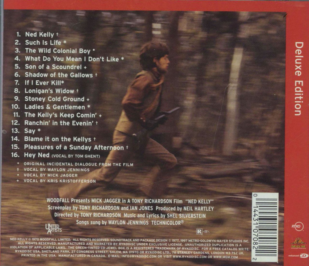 Mick Jagger Ned Kelly US CD album (CDLP)