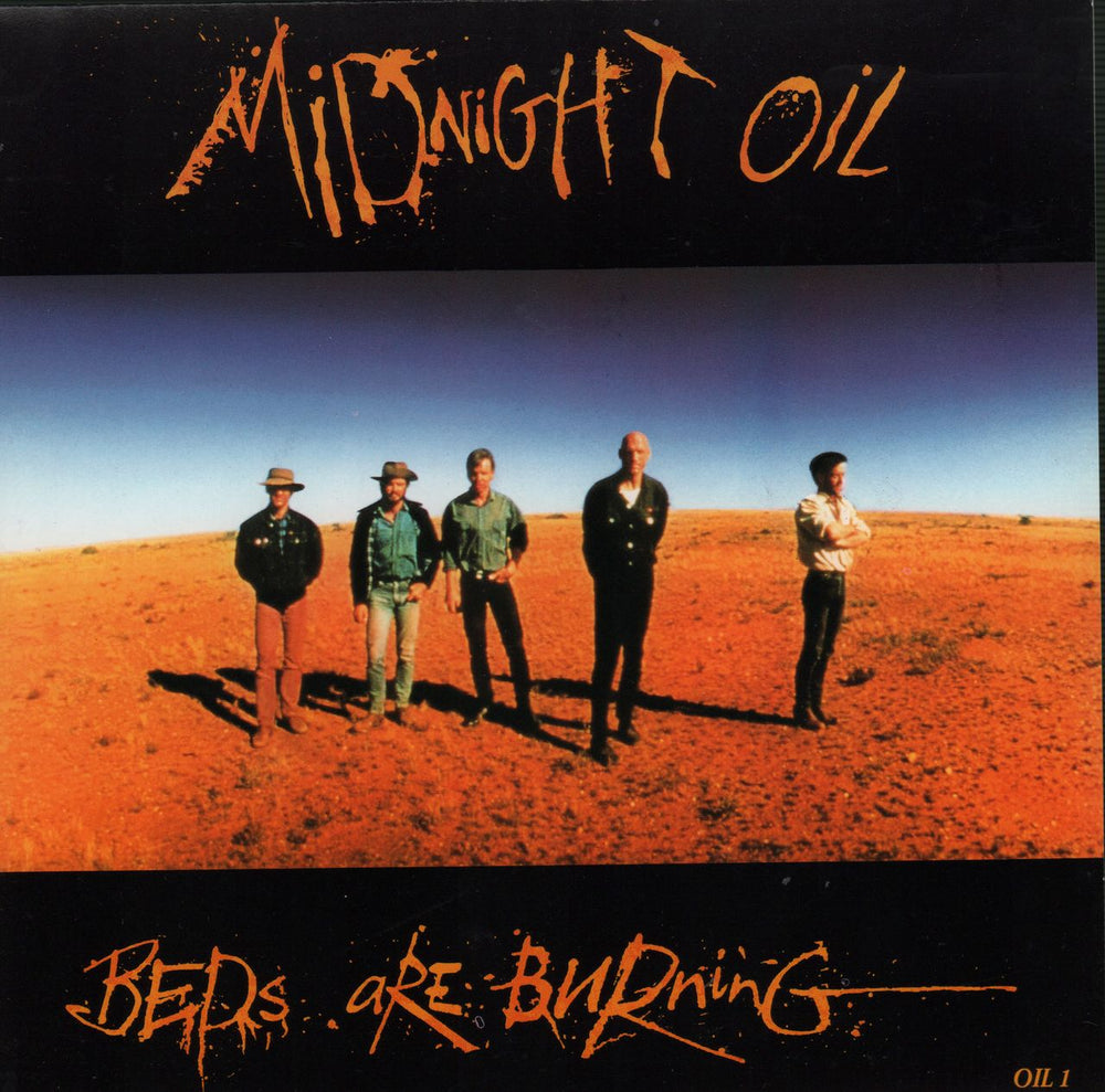 Midnight Oil Beds Are Burning UK 7" vinyl single (7 inch record / 45) OIL1