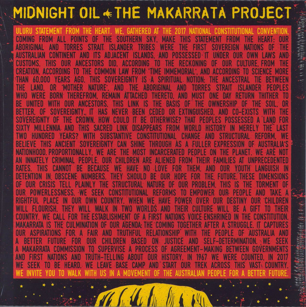 Midnight Oil The Makarrata Project - Yellow Vinyl - Sealed UK vinyl LP album (LP record) 19439809971