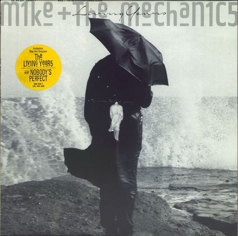 Mike & The Mechanics Living Years - Hype Sticker UK vinyl LP album (LP record) WX203