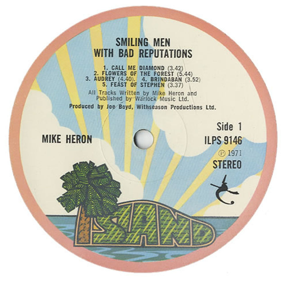 Mike Heron Smiling Men With Bad Reputations UK vinyl LP album (LP record) M\HLPSM435449