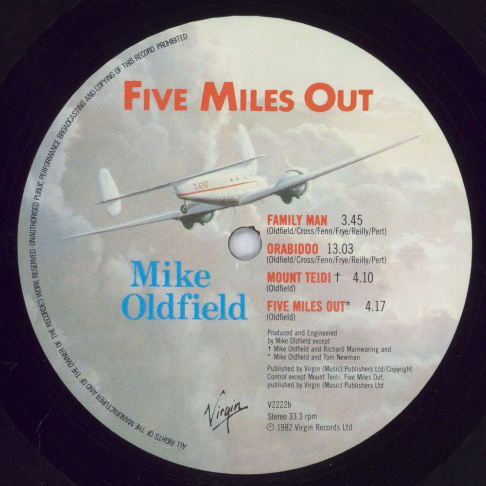 Mike Oldfield Five Miles Out - shrink UK vinyl LP album (LP record) OLDLPFI825334