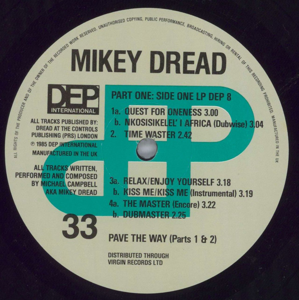 Mikey Dread Pave The Way (Parts 1 & 2) UK 2-LP vinyl record set (Double LP Album) MWU2LPA820366