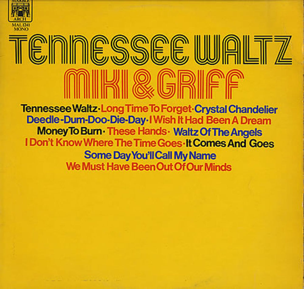 Miki & Griff Tennessee Waltz UK vinyl LP album (LP record) MAL1241