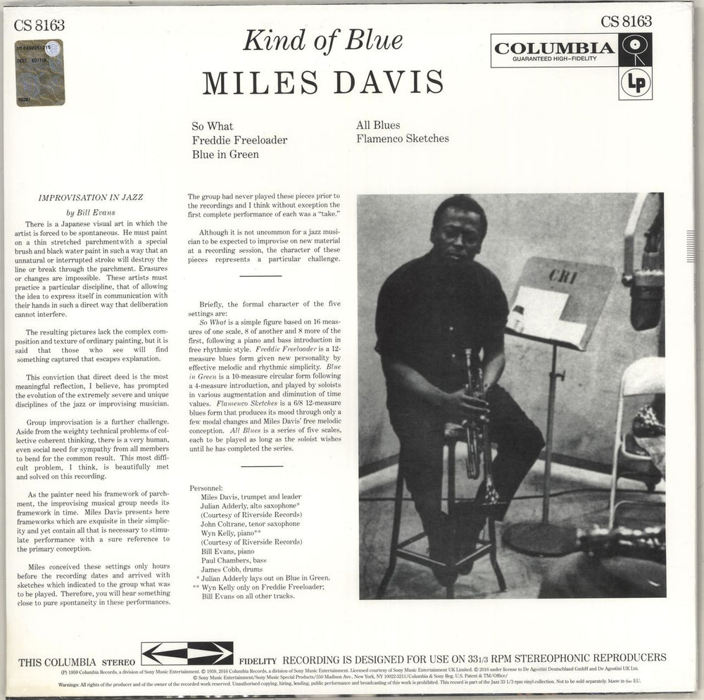 Miles Davis Kind Of Blue -180gram vinyl - sealed UK vinyl LP album (LP record)