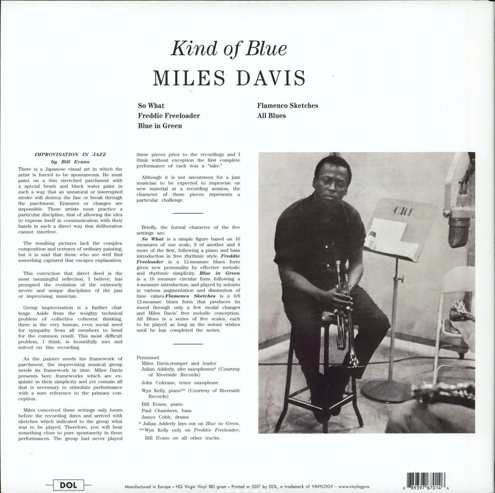 Miles Davis Kind Of Blue UK picture disc LP (vinyl picture disc album) 889397670146