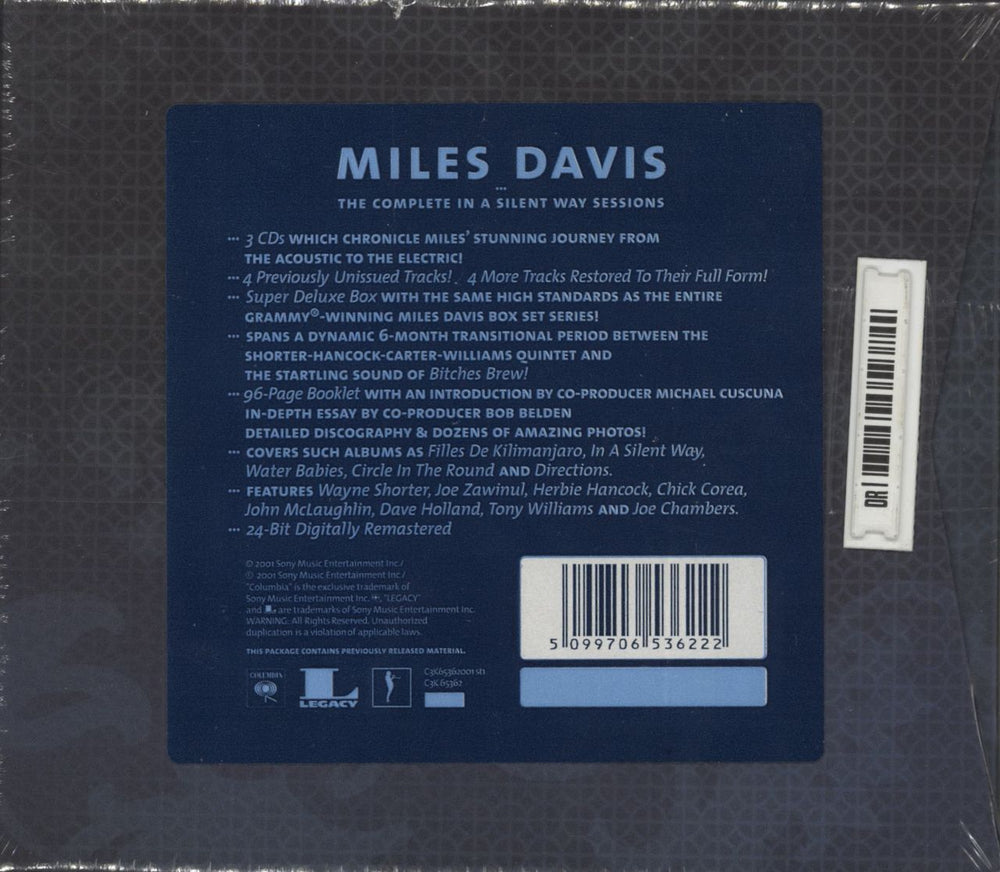 Miles Davis The Complete In A Silent Way Sessions - Sealed UK 3-CD album set (Triple CD)