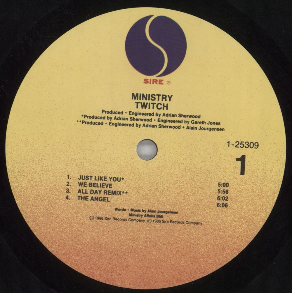 Ministry Twitch US vinyl LP album (LP record) MINLPTW820853