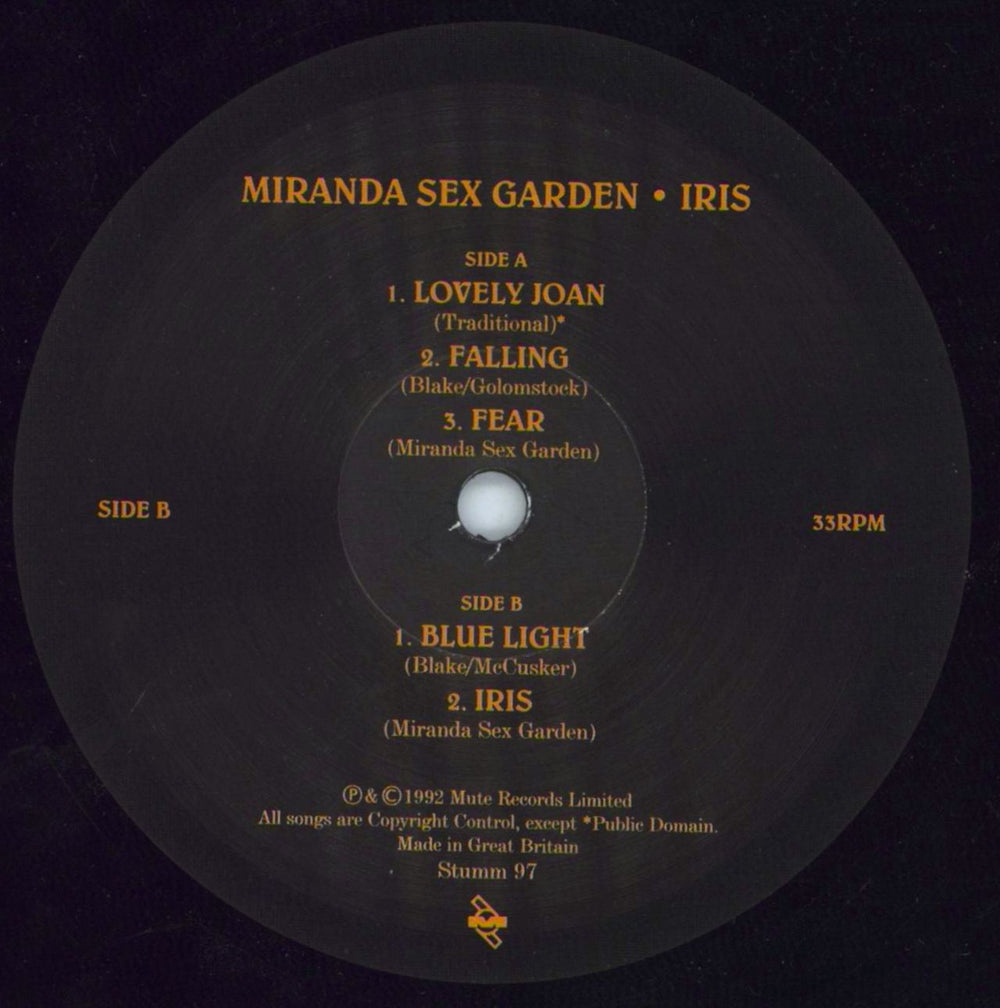 Miranda Sex Garden Iris UK vinyl LP album (LP record) MIRLPIR814626