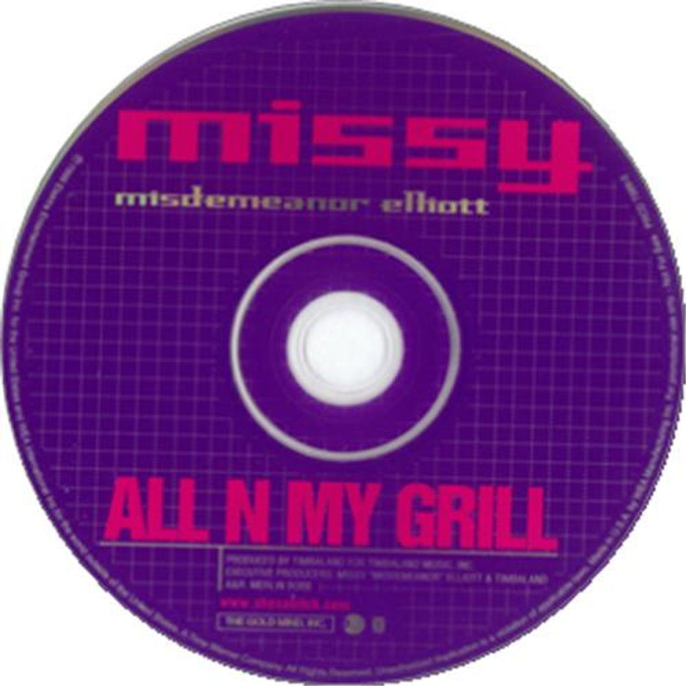 Missy Misdemeanor Elliott All N My Grill US Promo CD single (CD5 / 5") PRCD7399-2