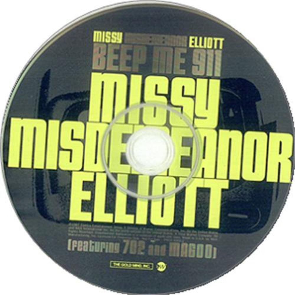 Missy Misdemeanor Elliott Beep Me 911 US Promo CD single (CD5 / 5") PRCD-9960-2