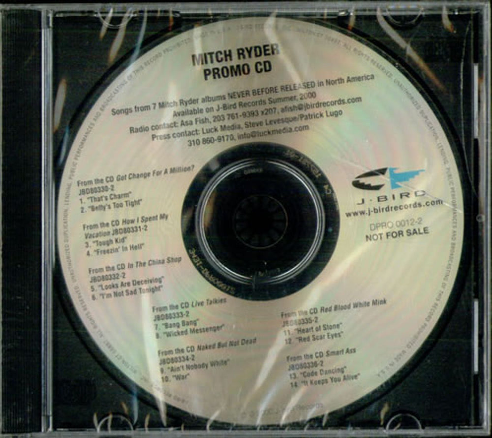 Mitch Ryder Promo CD US Promo CD album (CDLP) DPRO0012-2