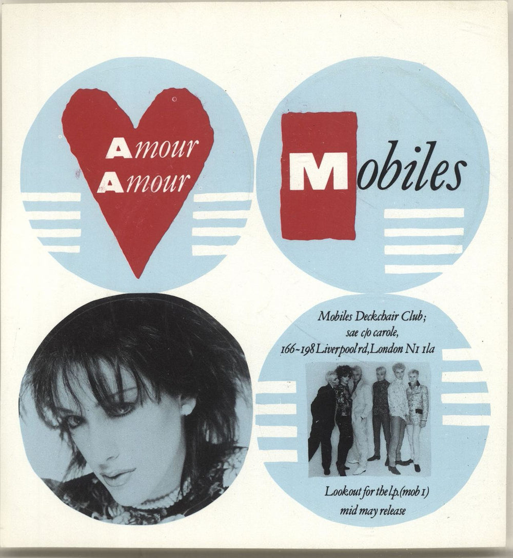 Mobiles Amour Amour + Sticker Sheet French 7" vinyl single (7 inch record / 45) NPD07AM696452