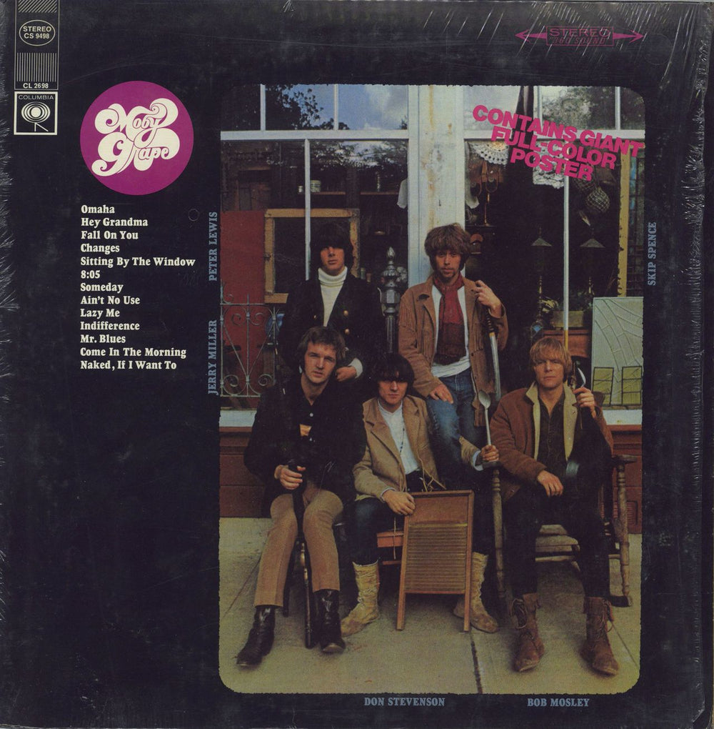 Moby Grape Moby Grape - 2nd + Poster US vinyl LP album (LP record) CS9498