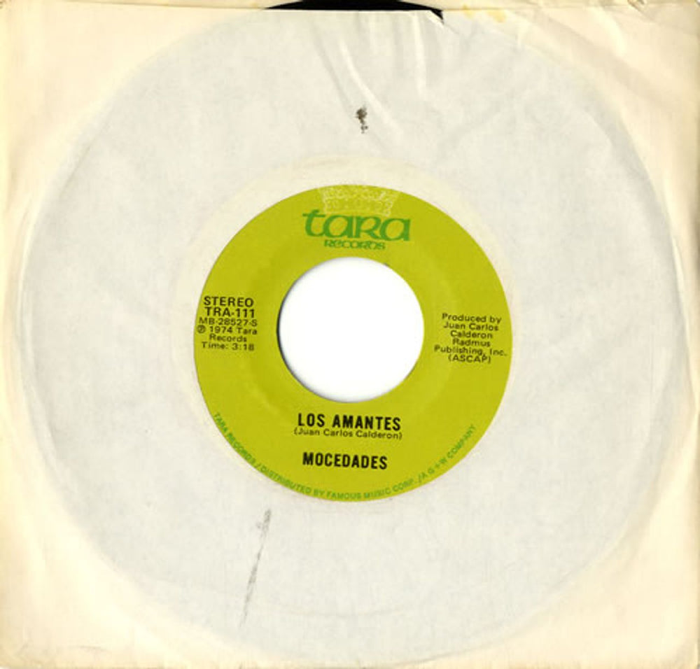 Mocedades Los Amantes US 7" vinyl single (7 inch record / 45) TRA-111