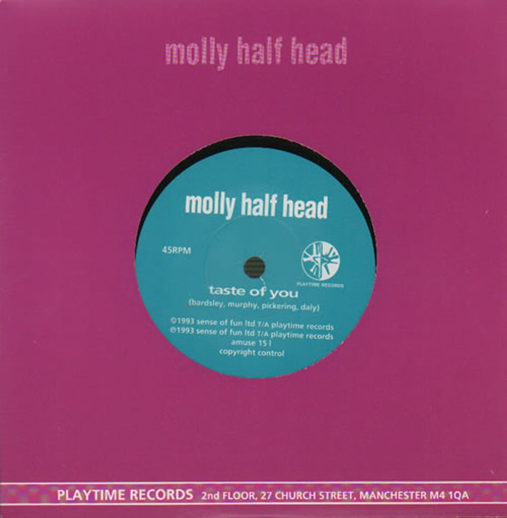 Molly Half Head Taste Of You UK 7" vinyl single (7 inch record / 45) AMUSE15