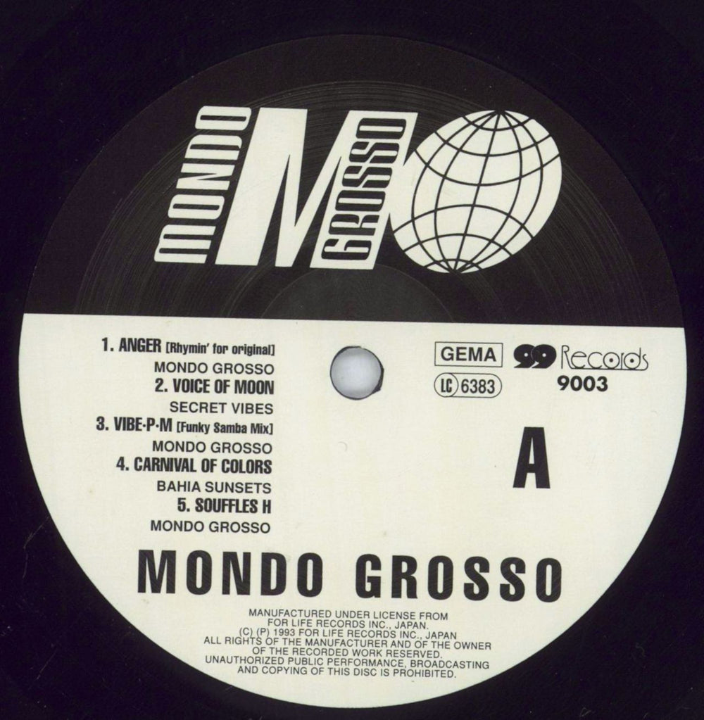 Mondo Grosso Mondo Grosso German vinyl LP album (LP record) 6QPLPMO828358