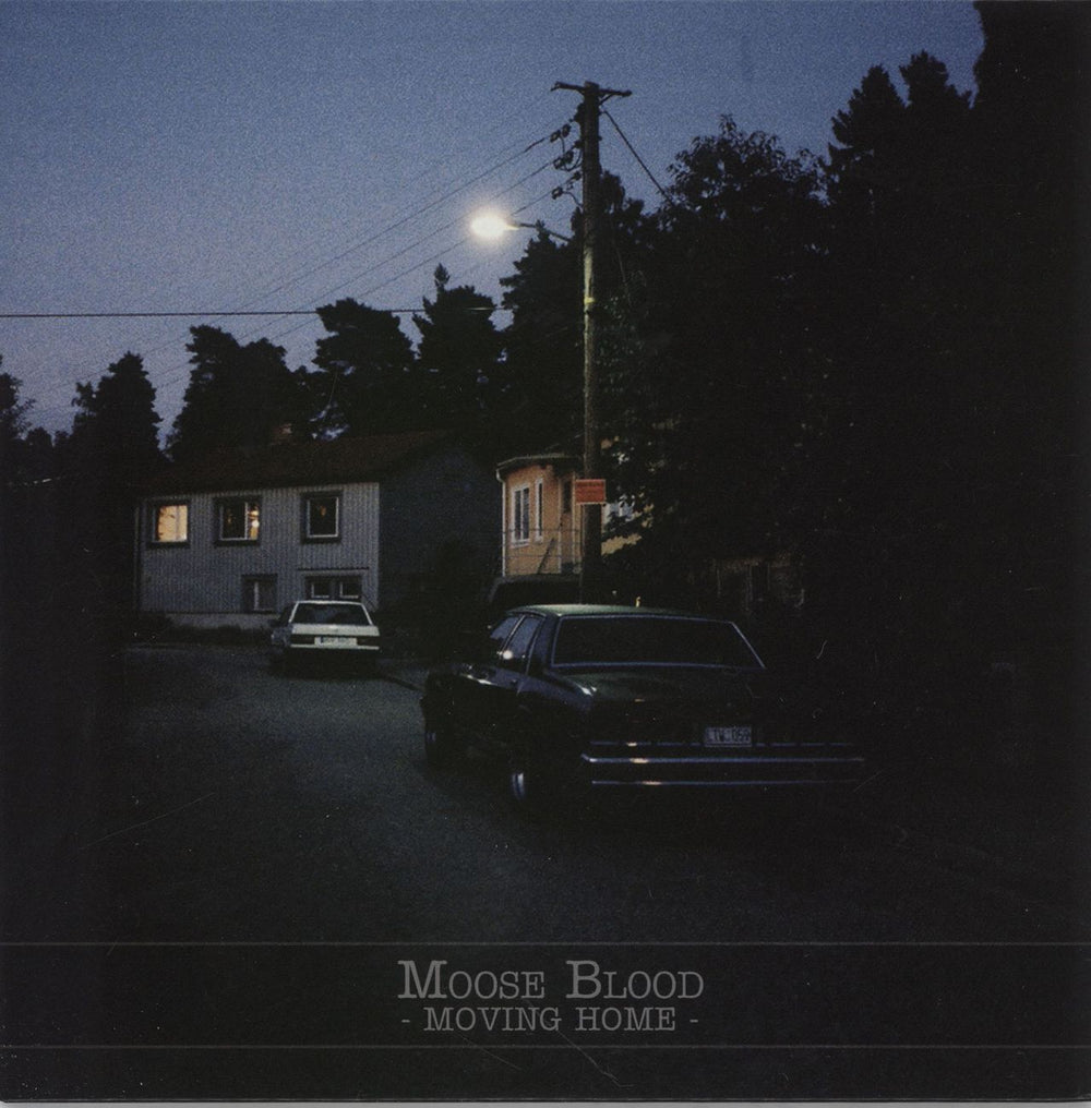 Moose Blood Moving Home - Frosted Clear with Blue Haze Vinyl UK 7" vinyl single (7 inch record / 45) FITA14