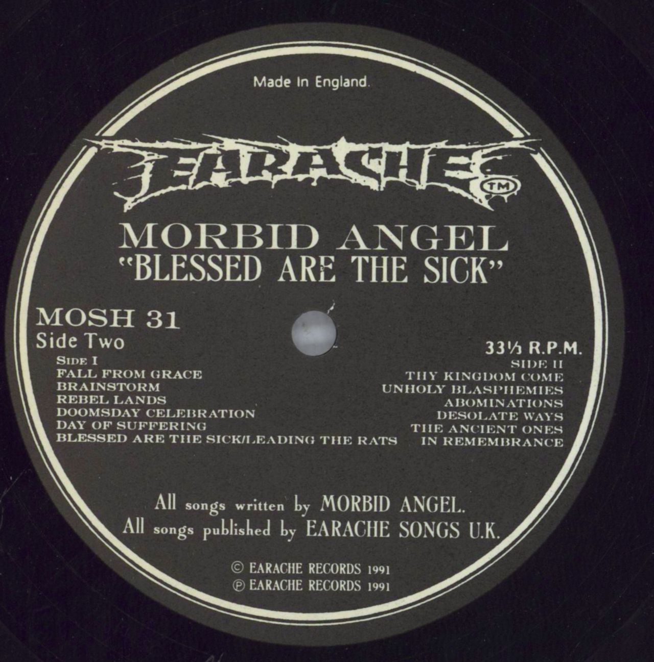 Morbid Angel Blessed Are The Sick UK Vinyl LP — RareVinyl.com