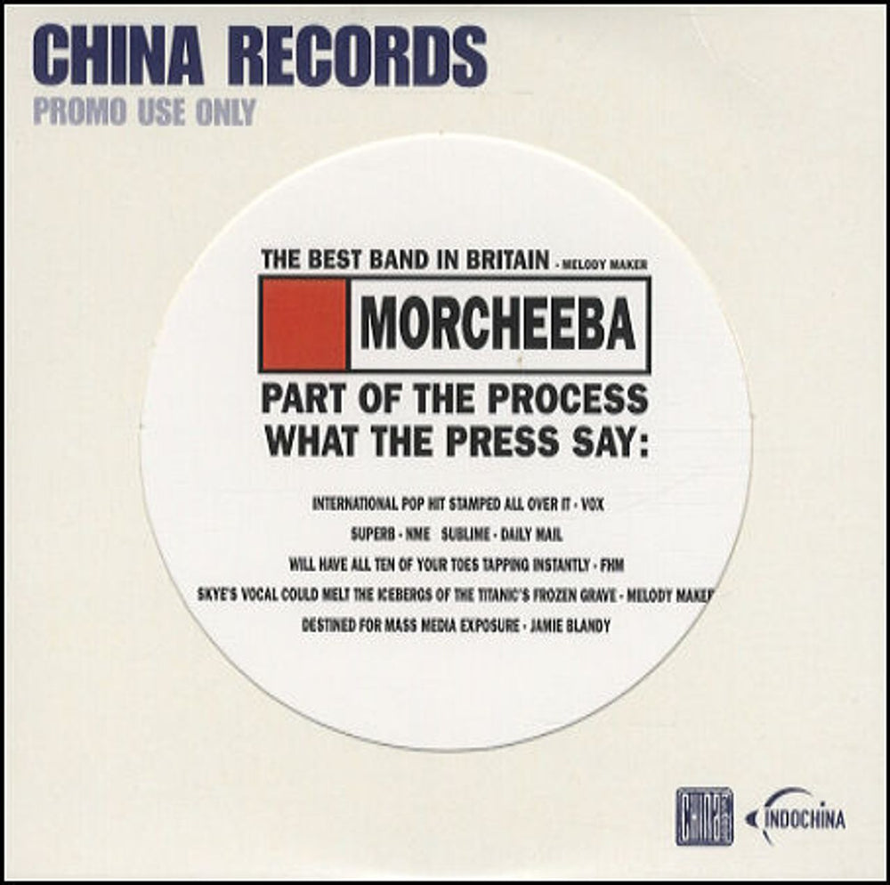 Morcheeba Part Of The Process UK Promo CD single (CD5 / 5") 1D071CDP