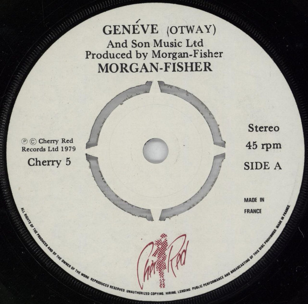 Morgan Fisher Genève UK 7" vinyl single (7 inch record / 45) MGF07GE753120