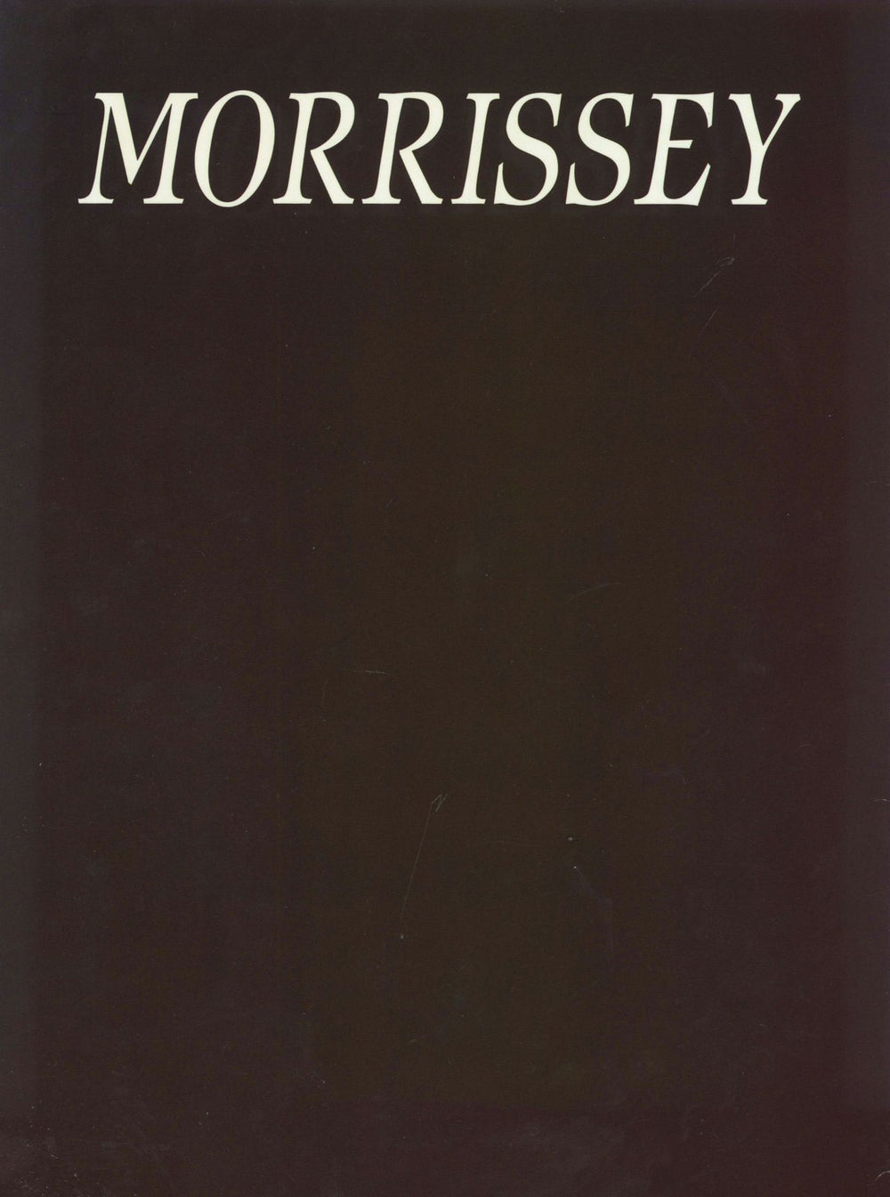 Morrissey Kill Uncle - Dark Brown Cover UK tour programme