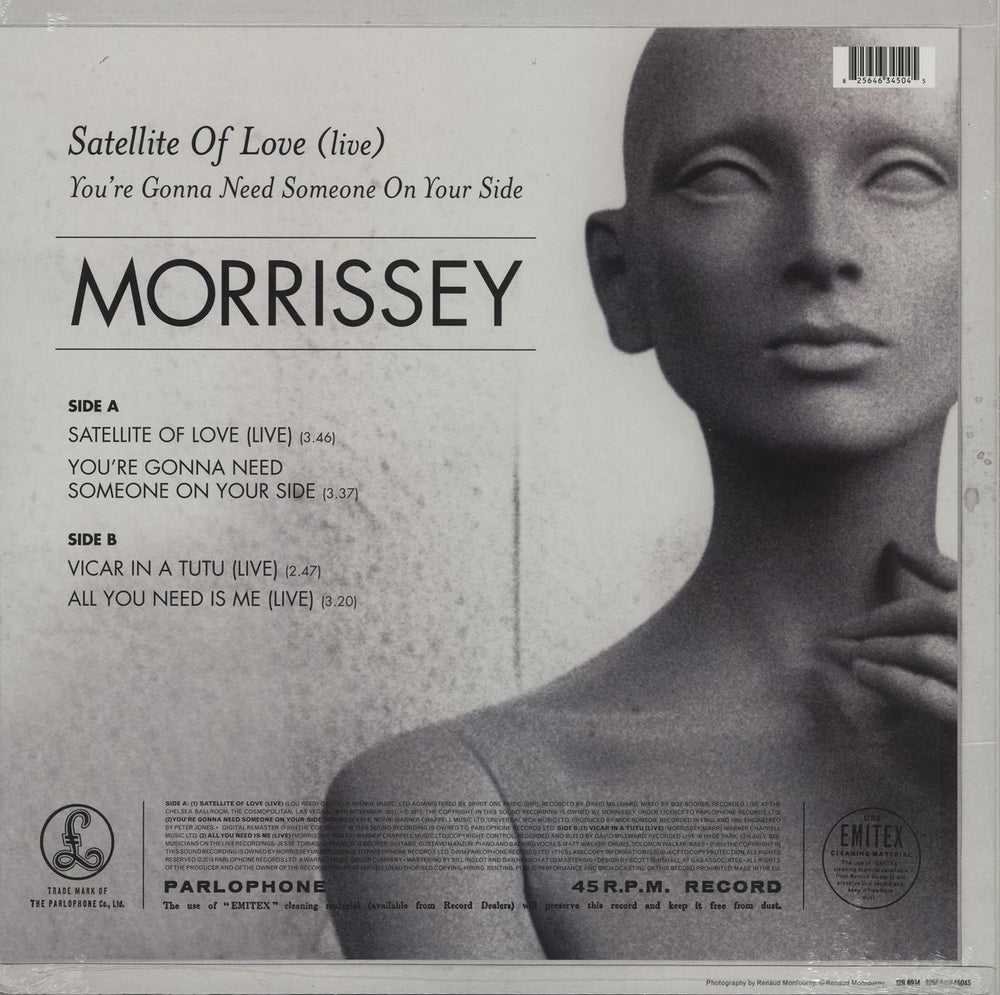 Morrissey Satellite Of Love (Live) - Sealed UK 12" vinyl single (12 inch record / Maxi-single) 825646345045