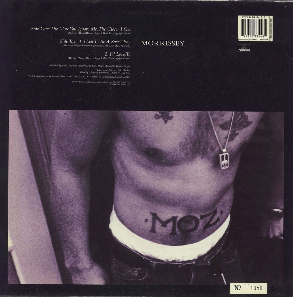 Morrissey The More You Ignore Me + Poster - VG UK 12" vinyl single (12 inch record / Maxi-single) 724388114462