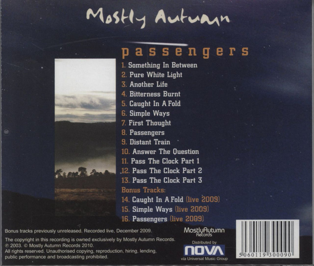 Mostly Autumn Passengers - Remastered Edition UK CD album (CDLP)