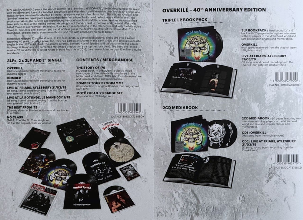 Motorhead 1979 (Nineteen Seventy Nine): Deluxe Edition Boxset + Presenter Booklet UK Vinyl Box Set 2019