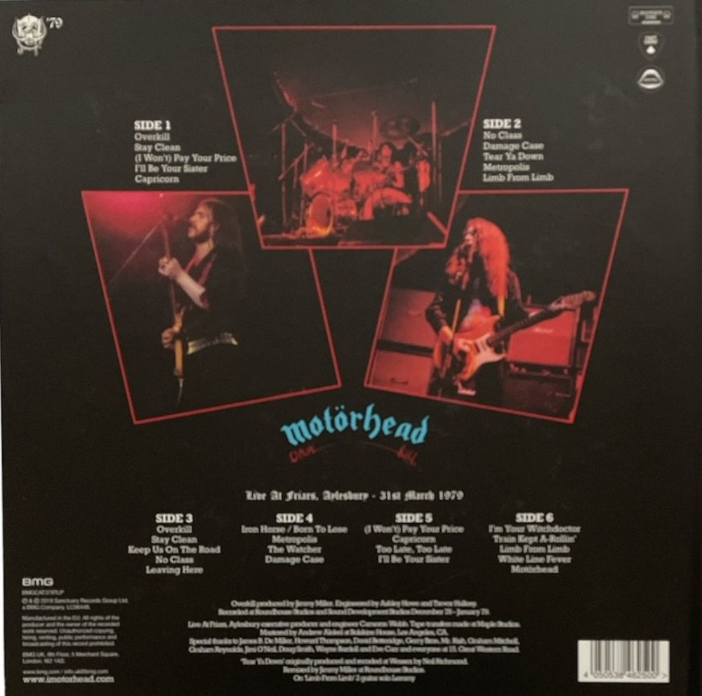 Motorhead Overkill: 40th Anniversary UK 3-LP vinyl record set (Triple LP Album) 4050538462500